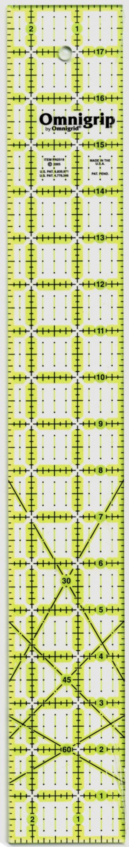 Omnigrid Omnigrip Neon Ruler 2-1/2in x 18in