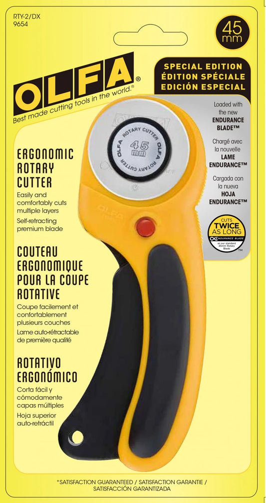 OLFA 45 mm Deluxe Ergonomic Rotary Cutter