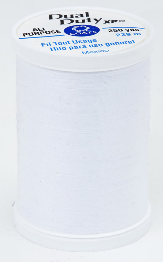 100 White Dual Duty XP Polyester Thread 250yds