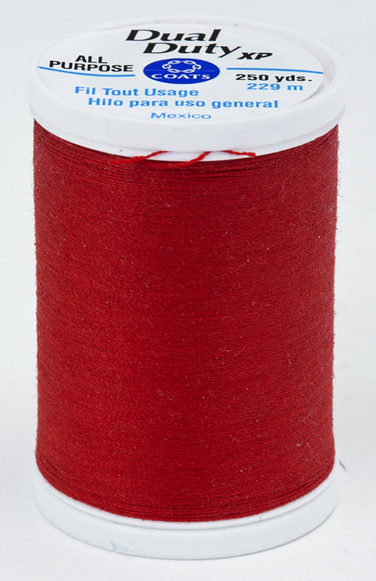 2250 Red Dual Duty XP Polyester Thread 250yds