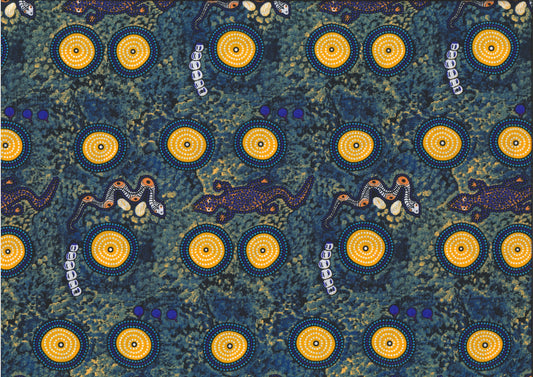 Snake & Goanna Bush Tucker Blue