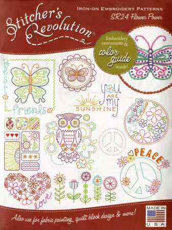 Stitcher's Revolution Embroidery Transfer Pattern - Flower Power