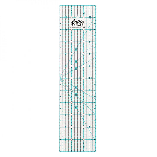 Sallie Tomato 3in x 12in Sewing & Quilting Ruler