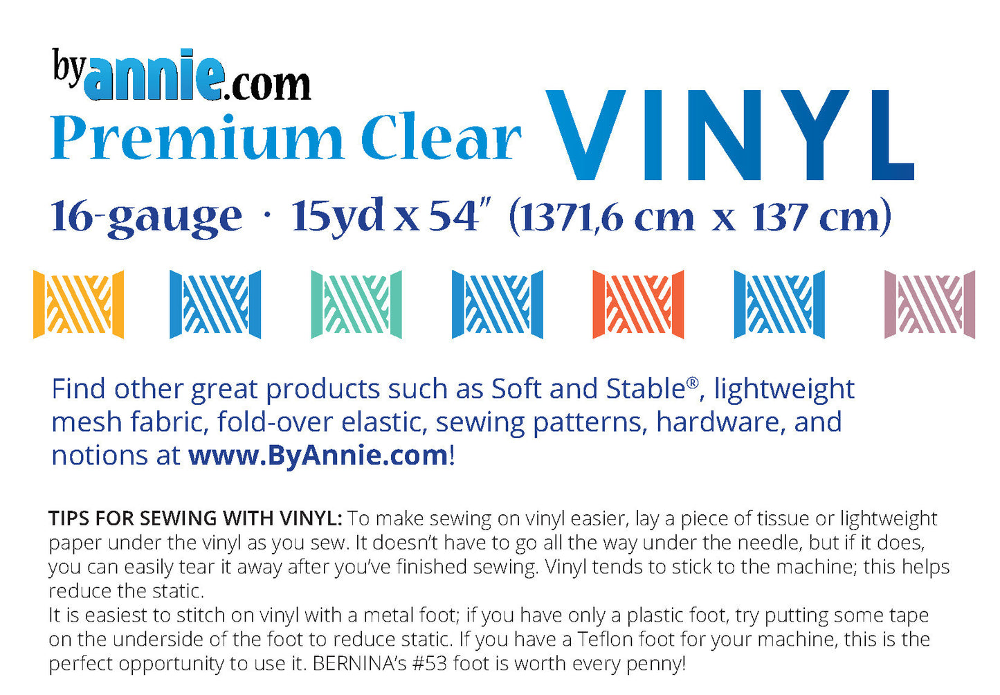 Premium Clear Vinyl - 15yds x 54in