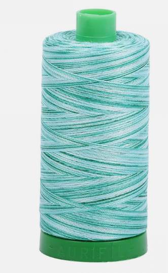 A1140-4662 Mako Cotton Embroidery Thread 40wt 1094yds Variegated Green
