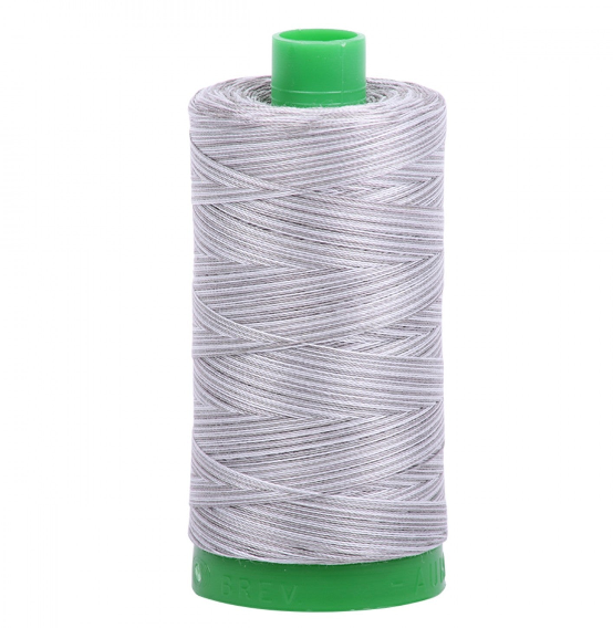 A1140-4670 Mako Cotton Embroidery Thread 40wt 1094yds Variegated Gray