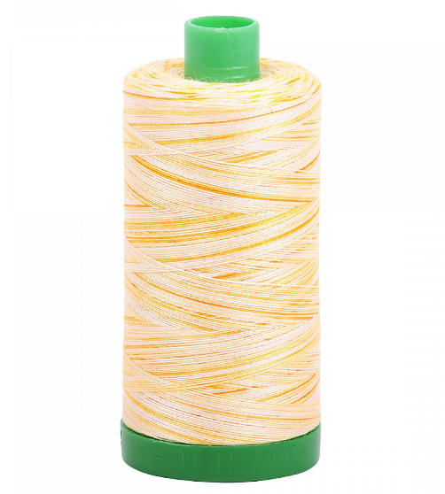 A1140-4658 Mako Cotton Embroidery Thread 40wt 1094yds Variegated Orange, PInk & Yellow