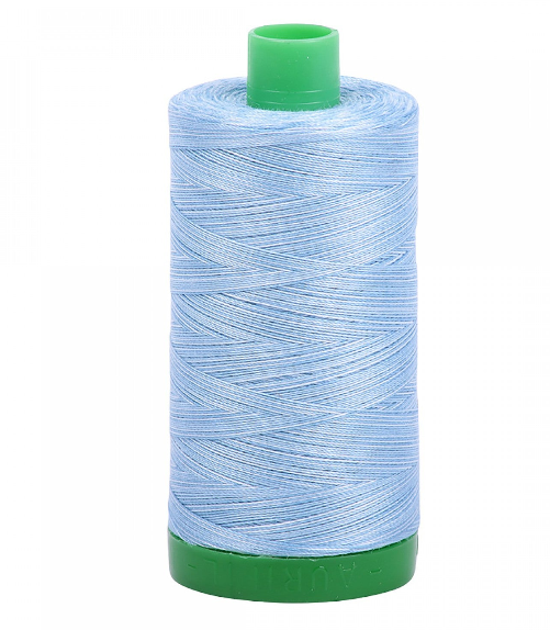 A1140-3770 Mako Cotton Embroidery Thread 40wt 1094yds Variegated Blue