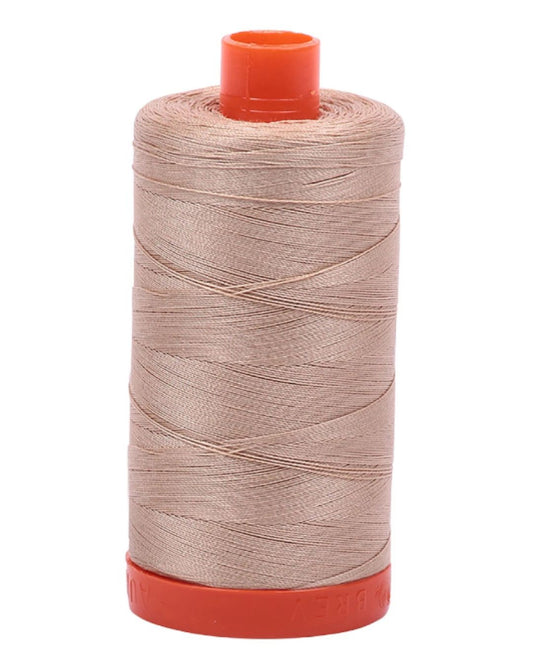 2314 Mako Cotton Thread Solid 50wt 1422yds Beige