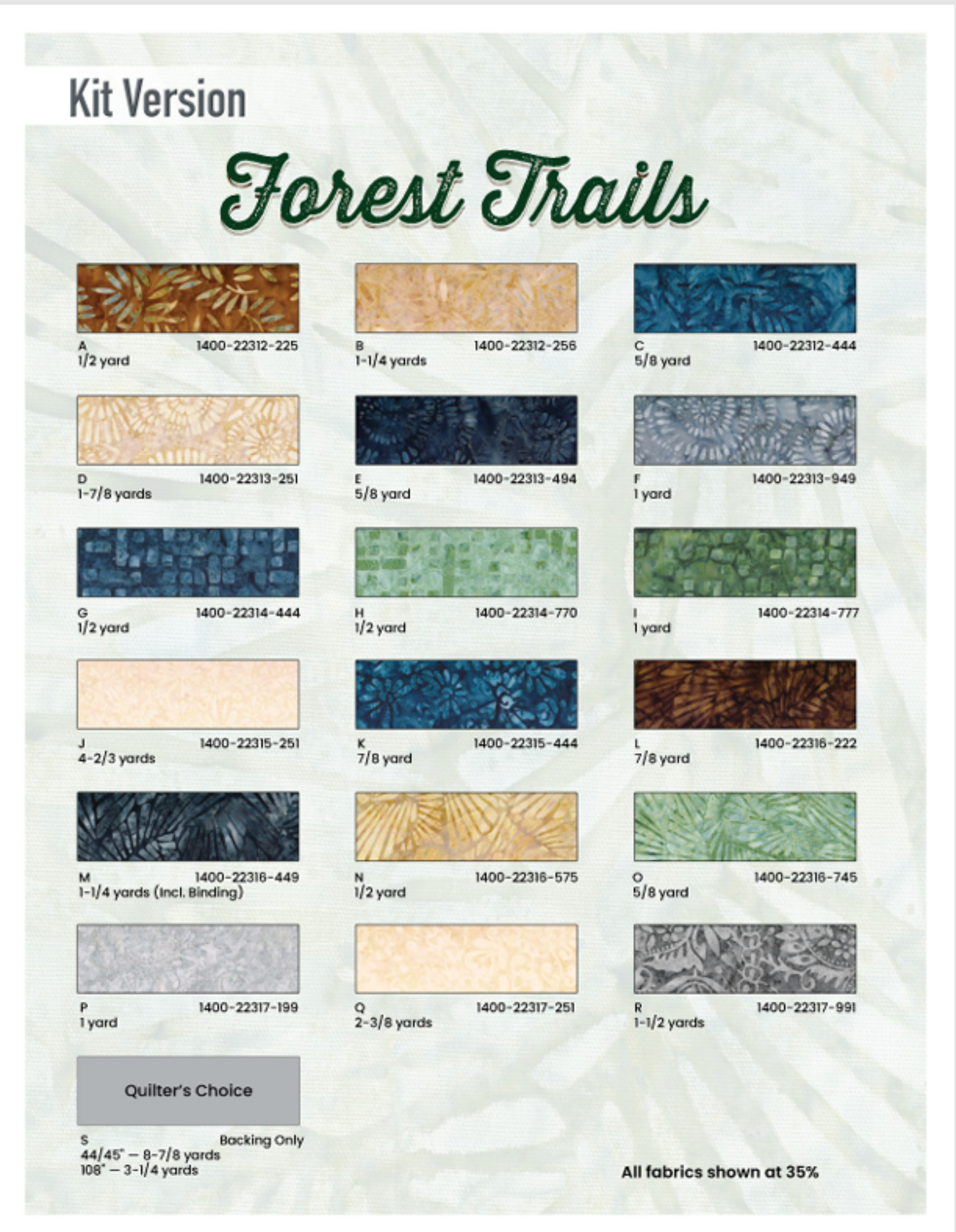 Forest Trails BOM Pattern